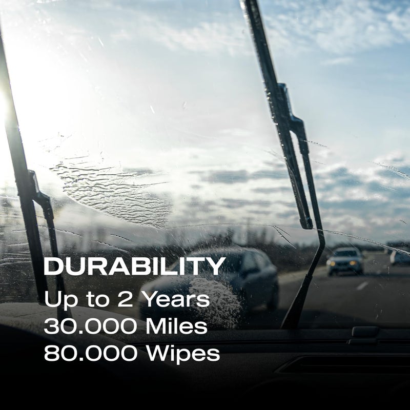 Nasiol GlasShield Nano Rain Repellent Spray Kit, Windshield&Glass Ceramic Coating, Super Hydrophobic to 30000 Miles, Super Easy Application Spray&Wipe, Clear Vision for Safe Driving, Easy Ice Removal - Image 5